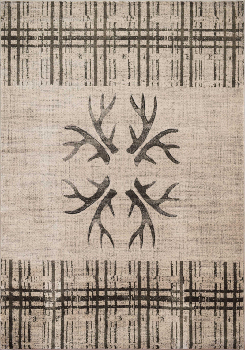Rug Mat - 31" x 50" x 0.47" Grey Polypropylene MatRug