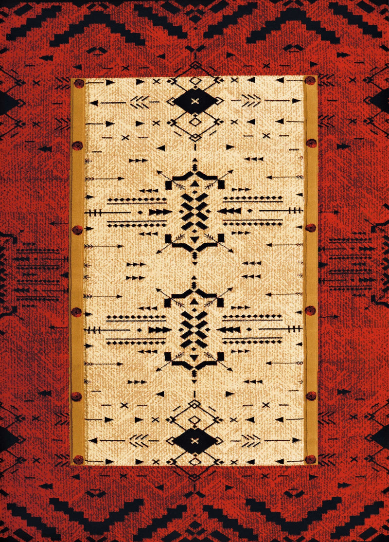 Living Room Rugs - 31" x 88" x 0.47" Terracotta Polypropylene RunnerRug