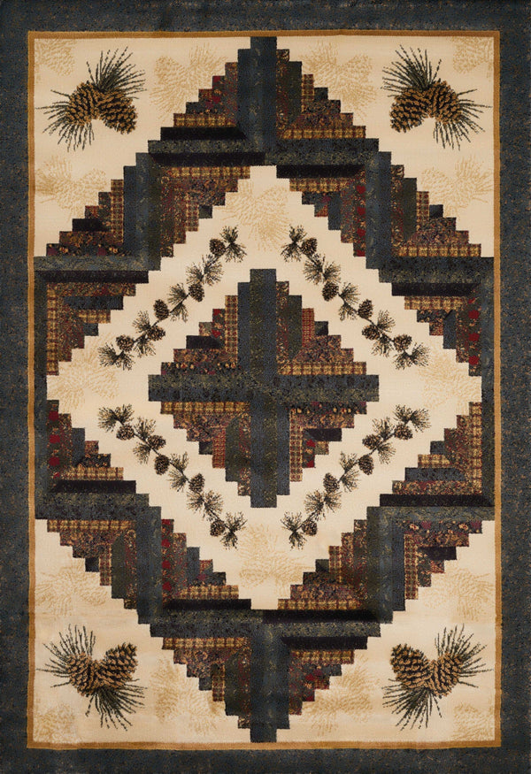 Living Room Rugs - 23" x 88" x 0.45" Natural Polypropylene RunnerRug