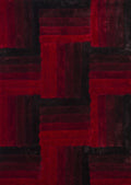 Red Rug - 94" x 126" x 1.2" Red Polyester Oversize Rug