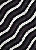 Black Rug - 22" x 26" x 1.2" Black Polyester Accent Rug