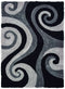 Black Rug - 22" x 26" x 1.2" Black Polyester Accent Rug