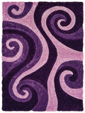 Incredible Rugs and Decor - 22" x 26" x 1.2" Violet Polyester Accent Rug