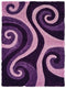 Incredible Rugs and Decor - 22" x 26" x 1.2" Violet Polyester Accent Rug