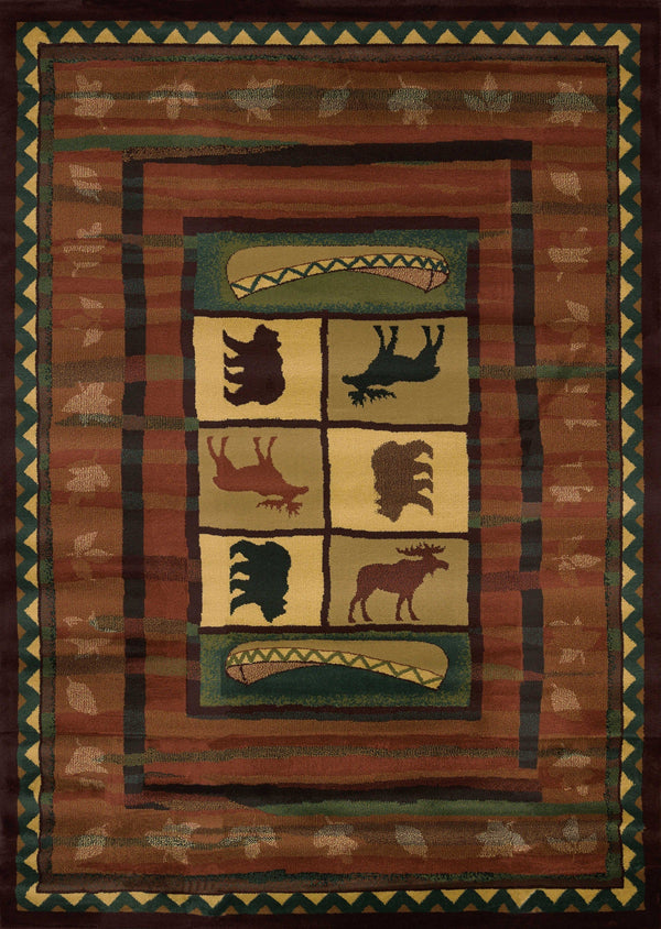 Rugs For Sale - 63" x 90" x 0.45" Lodge Polypropylene Area Rug