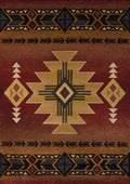 Incredible Rugs and Decor - 22" x 36" x 0.45" Crimson Polypropylene Accent Rug