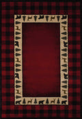 Navy Area Rug - 47" x 63" x 0.45" Crimson Polypropylene Accent Rug