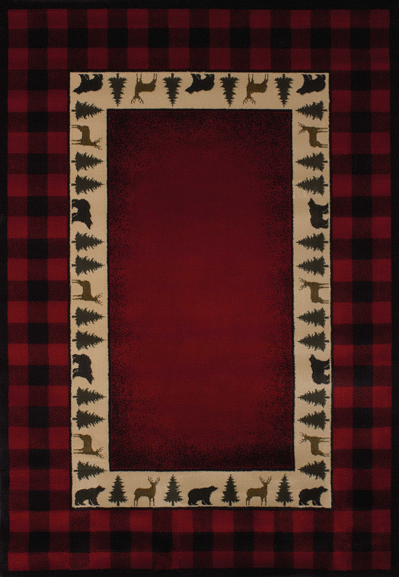 Navy Area Rug - 47" x 63" x 0.45" Crimson Polypropylene Accent Rug