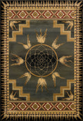 Green Area Rugs - 22" x 36" x 0.45" Green Polypropylene Accent Rug