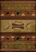 Cheap Large Rugs - 94" x 126" x 0.45" Lodge Polypropylene Oversize Rug