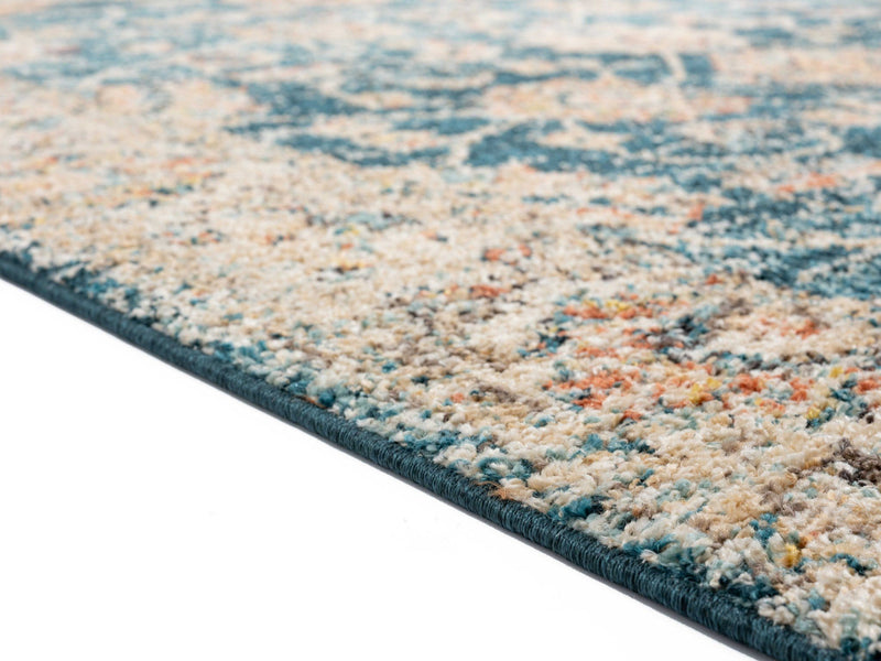 Carpet Mart - 22" x 36" x 0.37" Cerulean Olefin Frieze Accent Rug