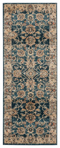 Cheap Rugs - 31" x 86" x 0.37" Cerulean Olefin Frieze Runner Rug