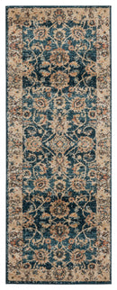 Cheap Rugs - 31" x 86" x 0.37" Cerulean Olefin Frieze Runner Rug