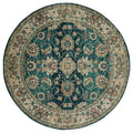 Hallway Rug - 94" x 94" x 0.37" Cerulean Olefin Frieze Round Rug