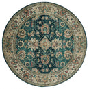Hallway Rug - 94" x 94" x 0.37" Cerulean Olefin Frieze Round Rug