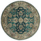 Hallway Rug - 94" x 94" x 0.37" Cerulean Olefin Frieze Round Rug