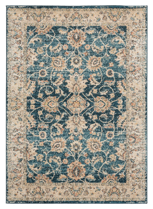 Cheap Rugs - 150" x 180" x 0.37" Cerulean Olefin Frieze Rug