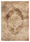 Brown Area Rugs - 63" x 86" x 0.37" Light Brown Olefin Frieze Area Rug