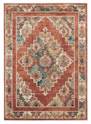 Cheap Area Rugs - 63" x 86" x 0.37" Brick Olefin Frieze Area Rug