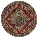 Round Area Rugs - 94" x 94" x 0.37" Brick Olefin Frieze Round Rug
