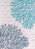 Best Rugs - 63" x 86" x 0.47" Blue Polypropylene/Polyester Area Rug