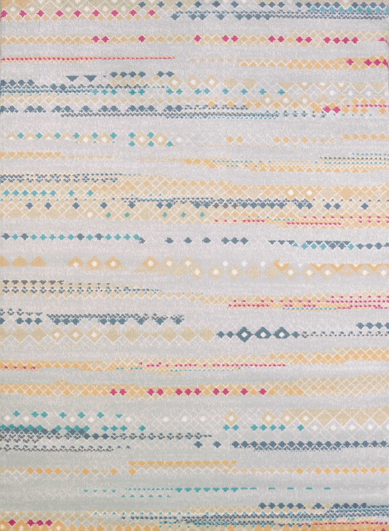 Olefin Rug - 94" x 126" x 0.47" Natural Polypropylene/Polyester Oversize Rug