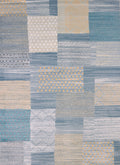 Blue Rug - 94" x 126" x 0.47" Blue Polypropylene/Polyester Oversize Rug