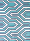 Blue Rug - 94" x 126" x 0.47" Blue Polypropylene/Polyester Oversize Rug