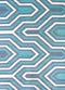 Blue Rug - 94" x 126" x 0.47" Blue Polypropylene/Polyester Oversize Rug