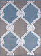 Blue and Grey Rug - 63" x 86" x 0.47" Blue Polypropylene/Polyester Area Rug
