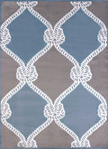 Blue Rug - 94" x 126" x 0.47" Blue Polypropylene/Polyester Oversize Rug