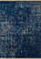 Navy Area Rug - 22" x 33" x 0.24" Midnight Blue Polyester Accent Rug