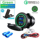 36W QC 3.0 Touch Switch Waterproof Universal Motorcycle Car Truck Boat Dual USB Charger Socket For Phone Tablet Camera GPS DVR JadeMoghul Inc. 