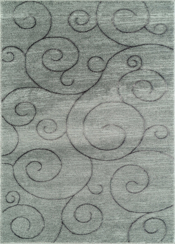 Modern Area Rugs - 22" x 31" x 0.79" Grey Polyester/Olefin Accent Rug