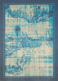 Aqua Rug - 63" x 86" x 0.43" Aqua Polypropylene Area Rug