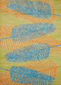 Aqua Rug - 31" x 47" x 0.43" Aqua Polypropylene Accent Rug