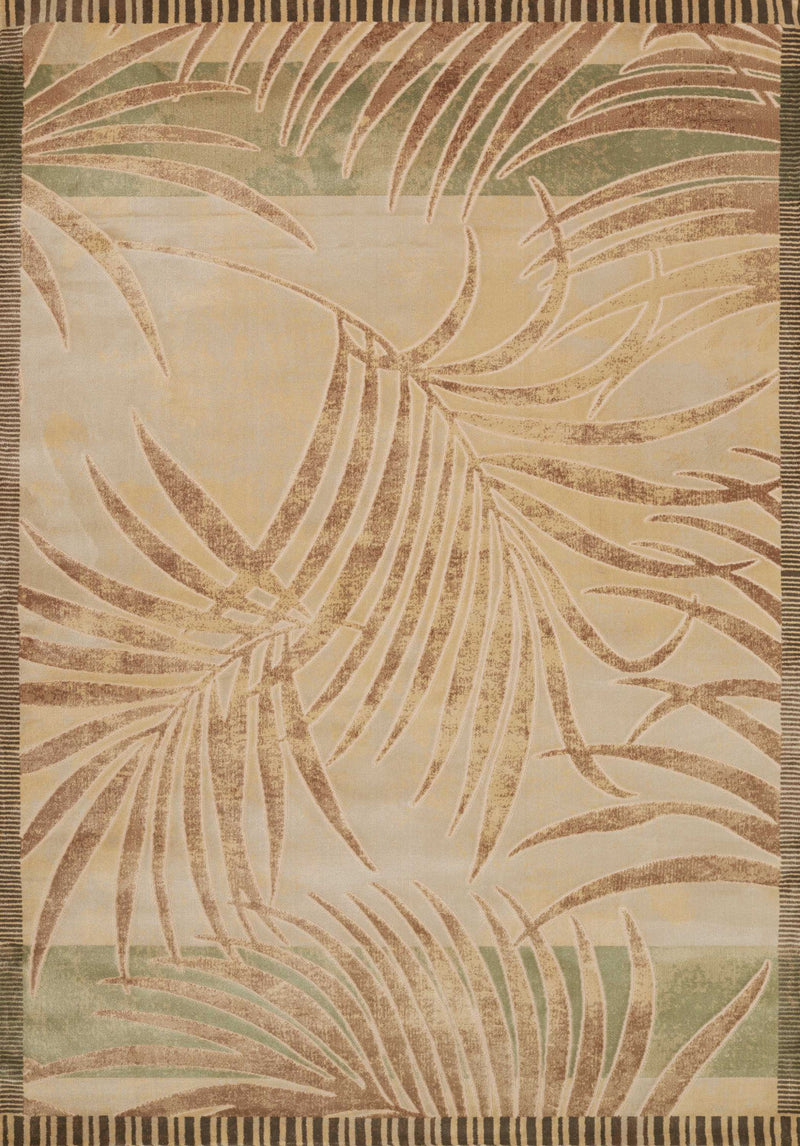 Discount Area Rugs - 22" x 36" x 0.3" Seafoam Polyester/Olefin Accent Rug