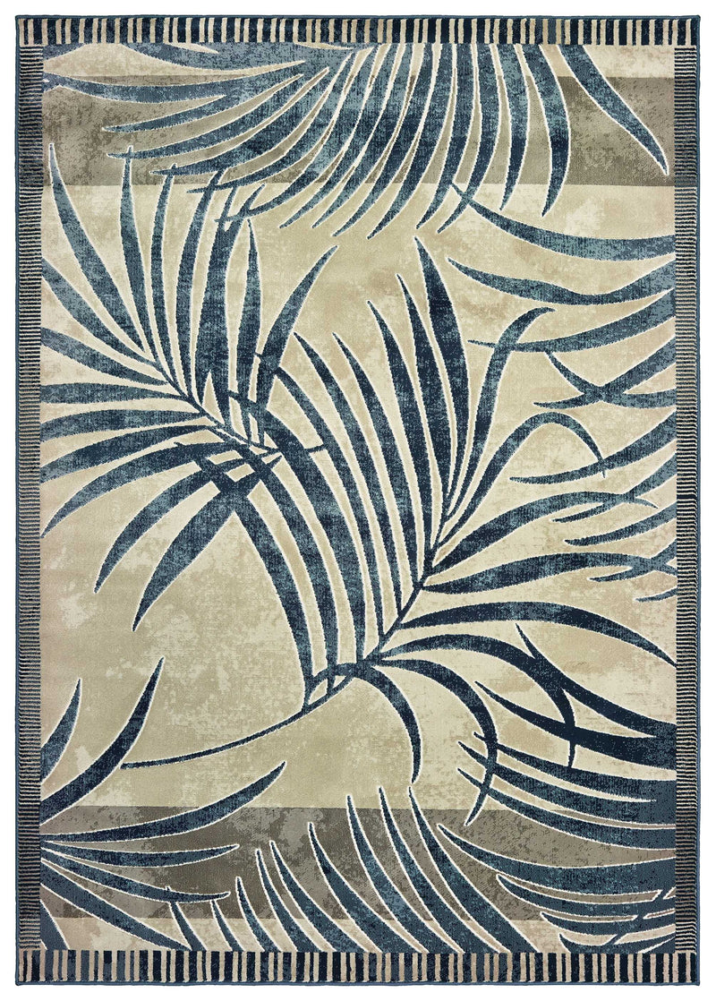 Extra Large Area Rugs - 94" x 126" x 0.3" Blueberry Polyester/Olefin Oversize Rug