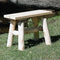 Wooden Bench - 23" X 11" X 18" Natural Wood End Bench Pair