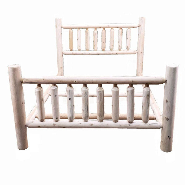 Double Bed Frame - 56" X 88" X 48"  Light Honey Wood Double Bed