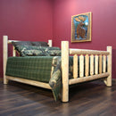 Double Bed Frame - 56" X 88" X 48" Light Honey Wood Double Bed