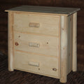 Wooden Chest - 21" X 20" X 24"  Natural Wood 3 Drawer Chest