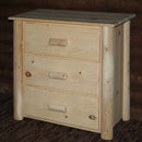 Wooden Chest - 21" X 20" X 24"  Natural Wood 3 Drawer Chest