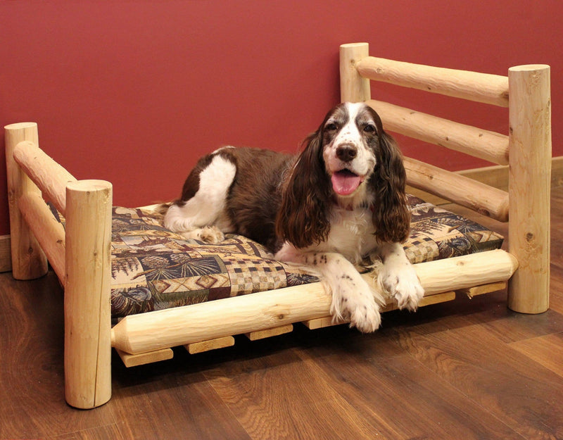 Pet Beds - 22" X 30" X 20" Natural Wood Small Pet Bed