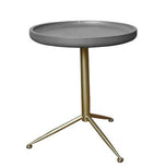 Round End Tables - 19" x 19" x 22" Gray, Wood, Metal, Side/End Table with Round Top