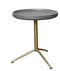 Round End Tables - 19" x 19" x 22" Gray, Wood, Metal, Side/End Table with Round Top