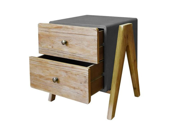 Wood End Tables - 15" x 18" x 20" Gray, wood, Side table/End table with Rectangular Top