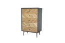 Wooden Cabinet - 16.75" x 25.5" x 41" Gray, Wood, Cabinet