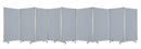 Folding Screen - 318" x 1" x 71" Metal, Grey, 9 Panel, Screen