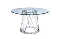 Kitchen and Dining Room Tables - 51" X 51" X 29" Clear Glass Round Dining Table